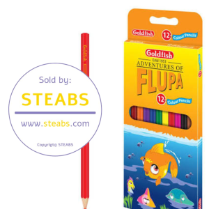 Wholesale - Goldfish Flupa 12 colour pencils - 6 packs