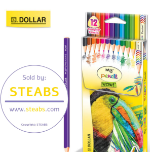 Wholesale - Dollar 12 colour pencils - 6 packs
